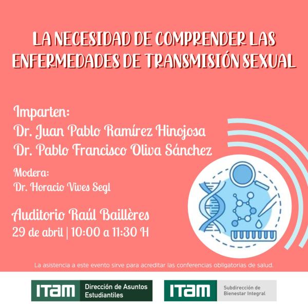 Póster Conferencia de salud: "La necesidad de comprender las enfermedades de transmisión sexual"