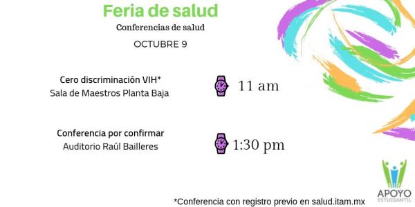 Conferencias de salud 9 de octubre 