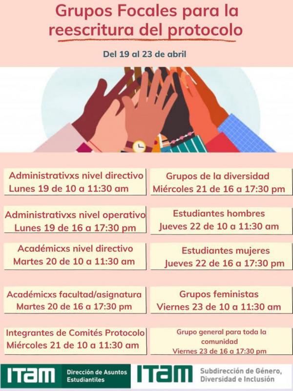 Póster Grupos focales para la reescritura del Protocolo – Grupo general para toda la comunidad